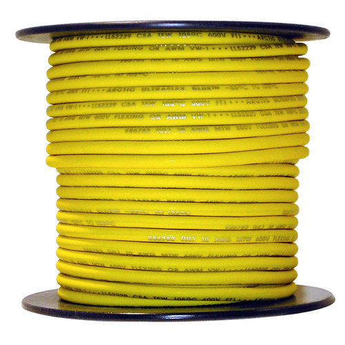 100 foot spool Yellow 10 AWG Arctic Ultraflex Blue Single Conductor Wire 100% copper tinned fine strand, 600v applications