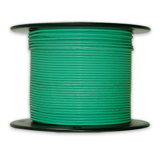 16 AWG green Arctic Ultraflex Blue single conductor wire 100% copper tinned fine strand, 600v, 500 foot spool