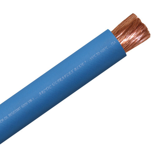 350 MCM blue 100% copper Arctic Ultraflex Blue flexible fine strand arctic grade wire is rated for use in extreme cold to -55C