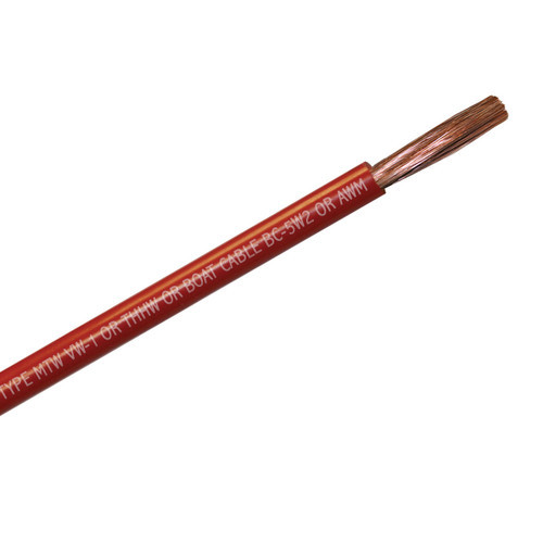 8 AWG Red multipurpose flexible building wire, single conductor boat cable, fine strand battery cable, flexible welding cable