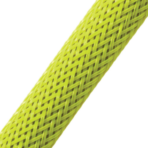 Neon Yellow 1/4 in Braided Sleeving, 45 ft, Choose a Color