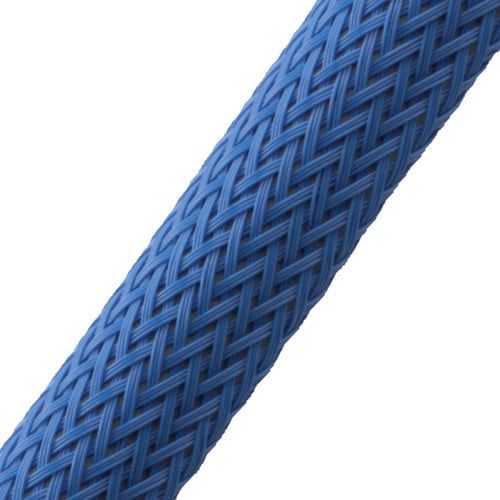 Neon Blue 3/8 in Braided Sleeving, 30 ft, Choose a Color