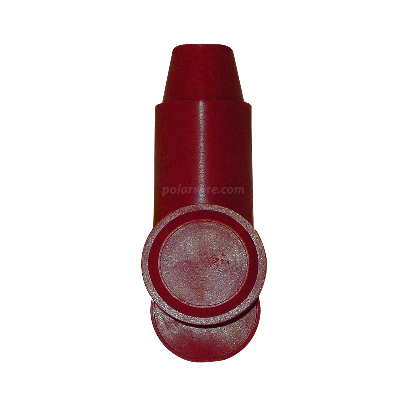 Red alternator type battery boot, 1/0-2/0 AWG