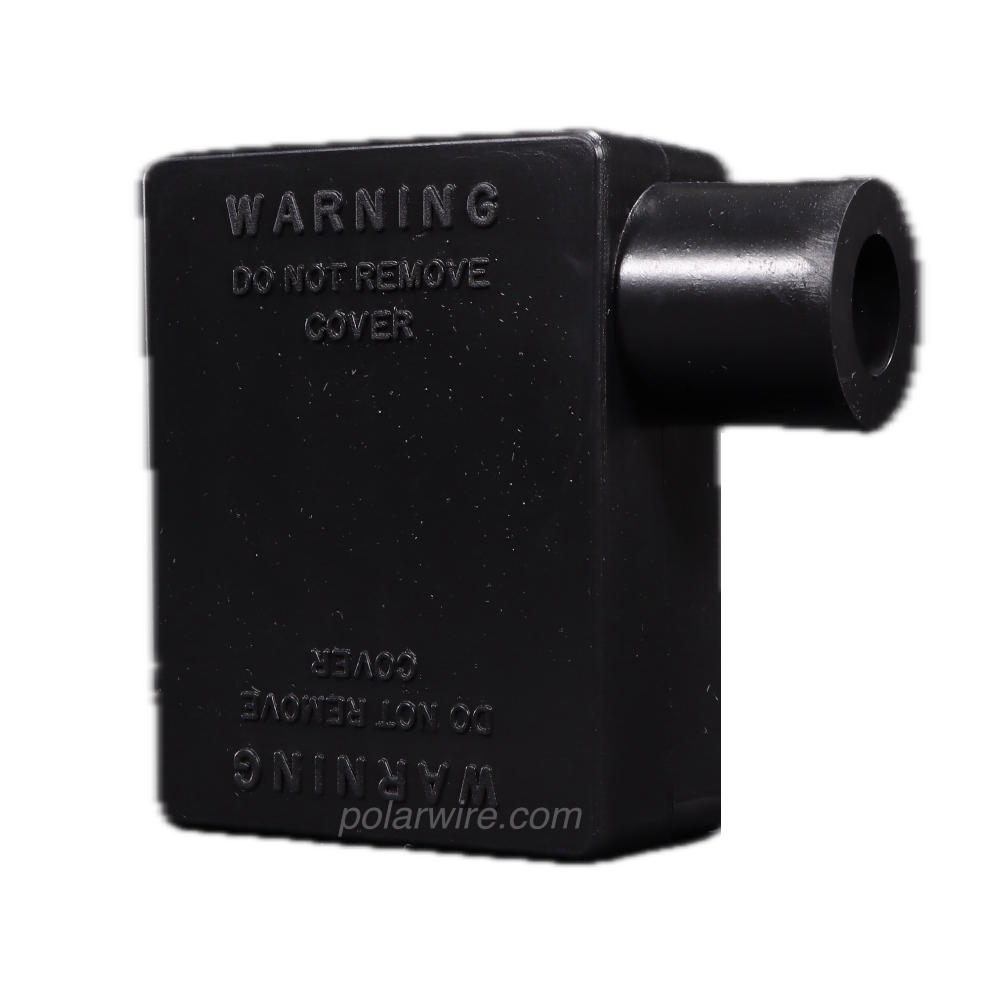 TOP MOUNT LEFT 2GA BLACK BATTERY BOOT