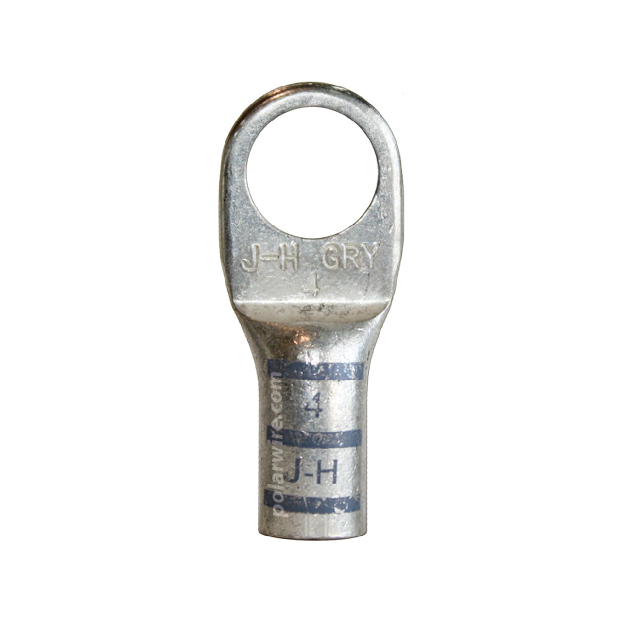 Plated copper power lug heavy duty, 4 AWG, 1/2 inch stud