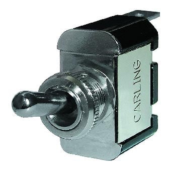 Weatherproof deck toggle off-on SPST
