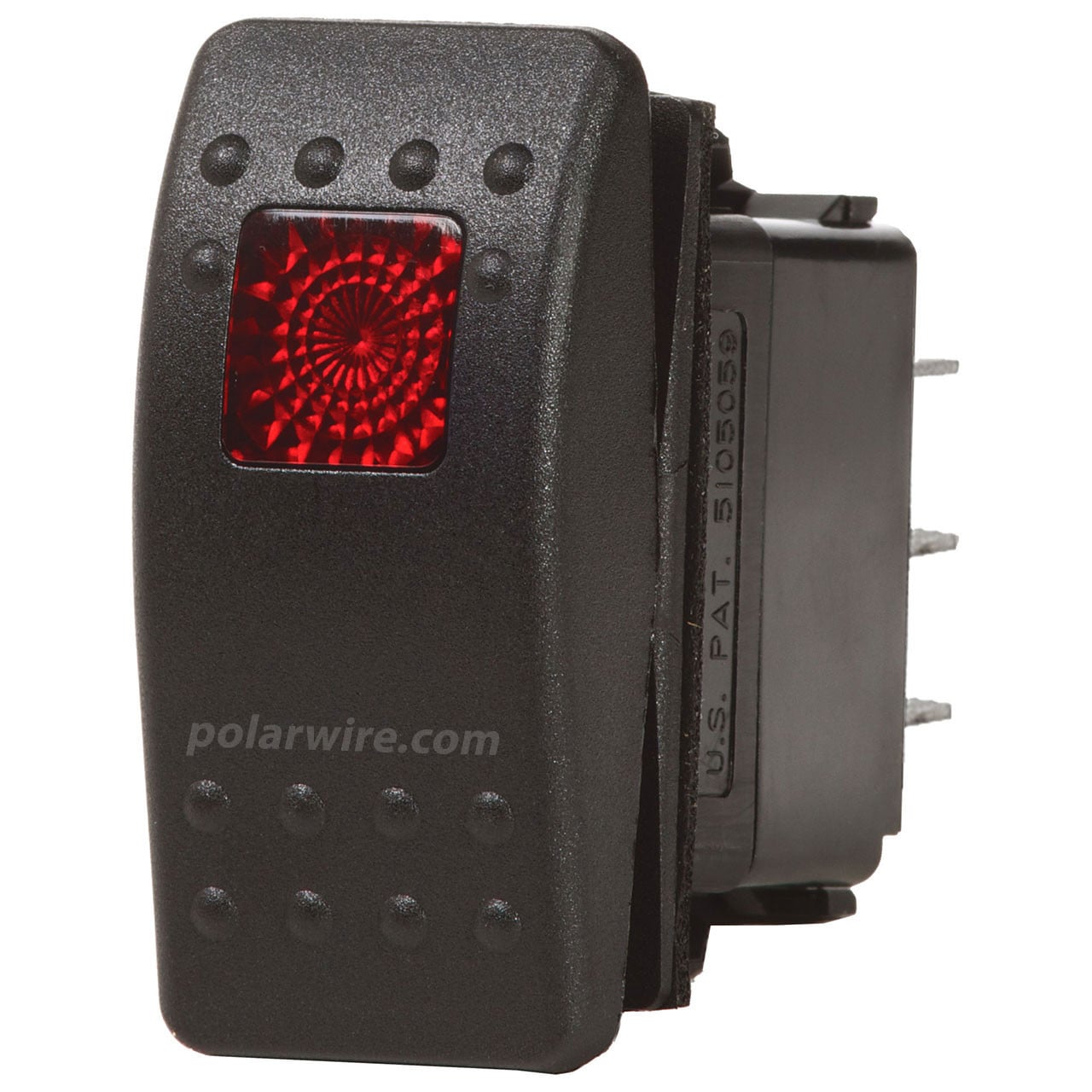 Black blue switch contura off-on SPST with LED ( sea systems)
