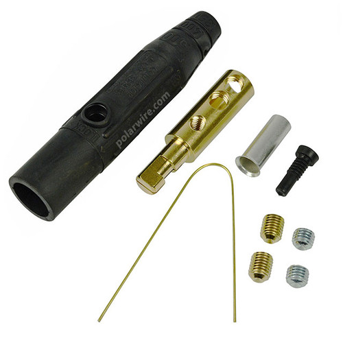 8-2 AWG 150A Male Inline Single Pin Connector Black | Polar Wire