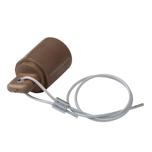 Marinco Cam Lock 400 amp brown female protective cover with 20 inch lanyard