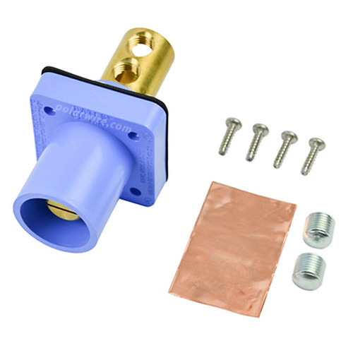 2/0-4/0 400A Male CL 16 Series Panel Mt Set Screw Black