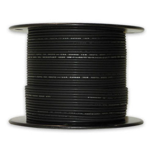 14 AWG black Arctic Ultraflex Blue single conductor wire 100% copper tinned fine strand, 600v, 500 foot spool