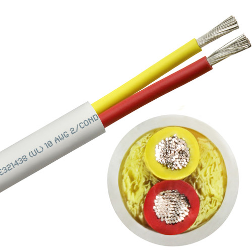 Polar Wire Boat Cable 10 AWG red yellow 2 conductor DC duplex
