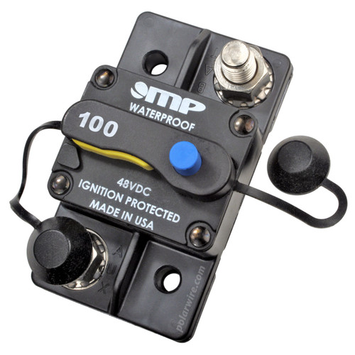 100 AMP HI-AMP CIRCUIT BREAKER TYPE III WATERPROOF 3/8 STUD