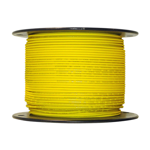 18 AWG yellow Arctic Ultraflex Blue single conductor wire 100% copper tinned fine strand, 600v, 500 foot spool