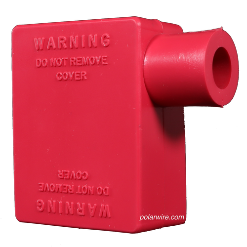 TOP MOUNT LF. 2GA RED BATTERY BOOT