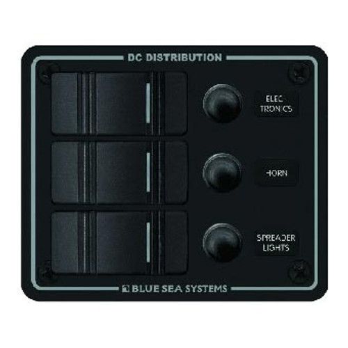 PANEL DC 3 POSITION HORIZ BLACK