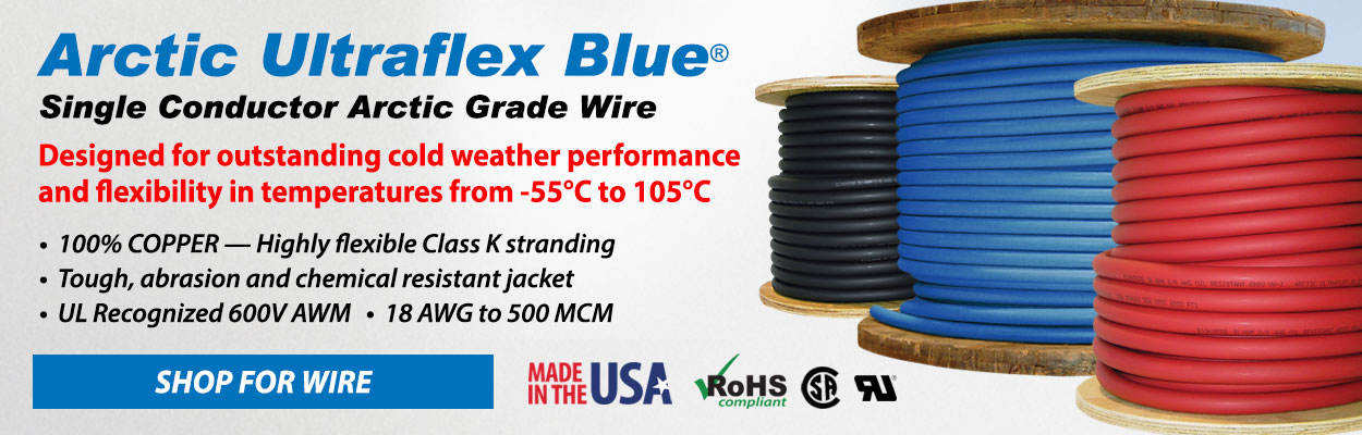 6 GA ARCTIC SUPERFLEX BLUE DOUBLE WIRE 100 FT