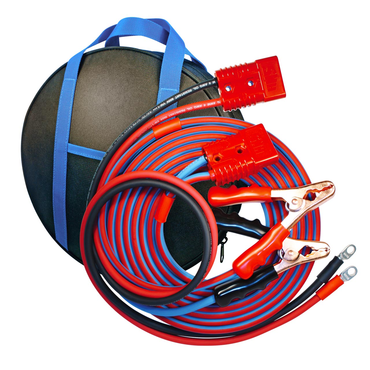 16' Premium Jumper Cable Clamp to Harness 4 Ga | Polar Wire