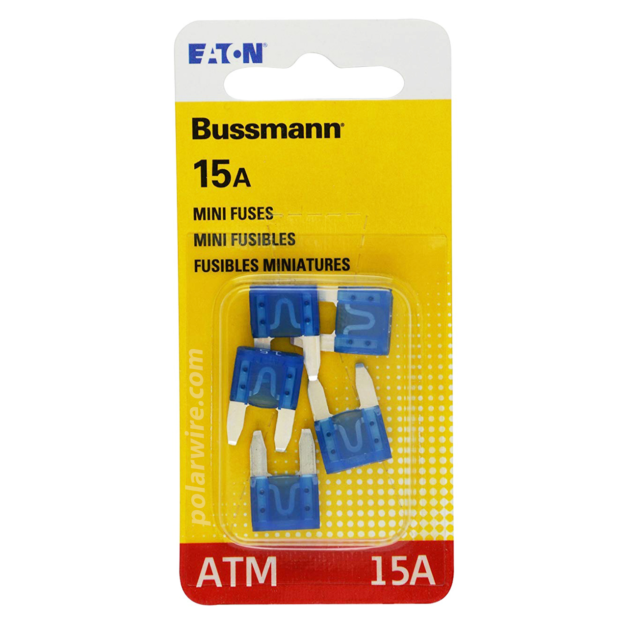 Lot De 5 Fusibles Cooper Bussmann BK/ATC-15 - 15 Ampères, 32V, Fast Acting, Lame, Neufs Sous Blister