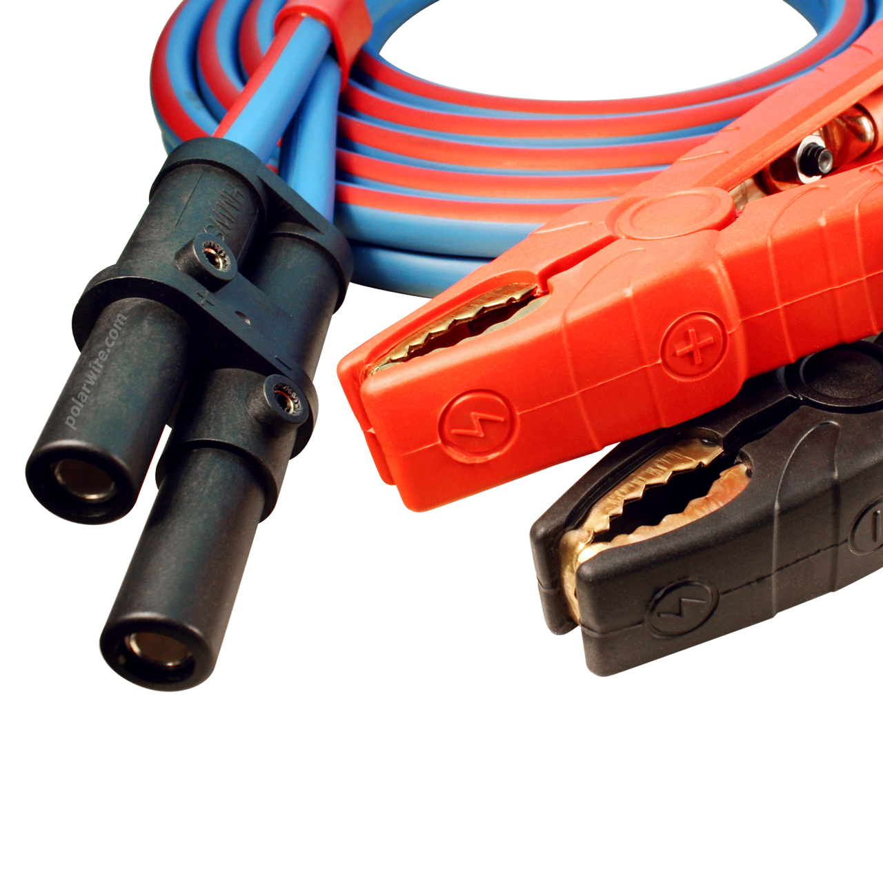 1/0 GA 15ft J1283 Jump Start Cable Plug to Clamp | Polar Wire
