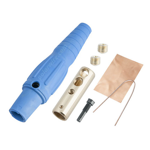 Nikaページ 2/0-4/0 400A Female Inline Single Pin Connector Blue | Polar Wire