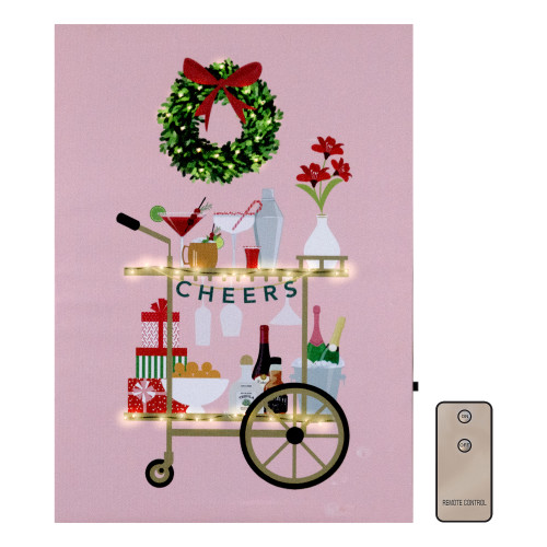 Battery-Operated Lighted Wall Art - Holiday Cart