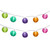 Electric String Lights with 10 Nylon Lanterns - Multicolor