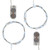 Battery Operated LED Fairy String Lights, Cool White - Set of 2