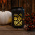 Flame Effect Battery Operated Black Metal Lantern