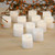 Battery Operated LED Votive Candles, Amber - Set of 12