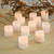 Battery Operated LED Votive Candles, Amber - Set of 12