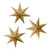 Hanging Lantern, Gold Star - Set of 3