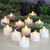 Battery Operated Tea Light Candles, Amber - Set of 12