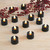 Battery Operated Tea Light Candles, Amber - Set of 12