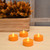 Extra Large Battery Operated Tea Lights with Remote Control, White - Set of 4