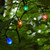 Solar Powered String Lights with Faceted Balls - White