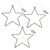 Battery Operated LED Lighted Metal Stars - Set of 3 Battery Operated LED Lighted Metal Stars - Set of 3