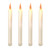 Battery Operated Taper Candles, Soft White - Set of 4