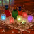 Frosted Votives with Battery Operated LED Lights, Amber - Set of 6