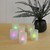 Frosted Votives with Battery Operated LED Lights, Amber - Set of 6