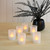 Frosted Votives with Battery Operated LED Lights, Amber - Set of 6