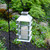 Solar Powered Lantern with LED Candle - Sliver