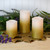 Battery Operated LED Wax Candles, Rose Gold - Set of 3