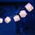 Electric String Lights with 10 White Square Nylon Lanterns