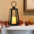 Metal Lantern with Battery Operated Candle - Black Tapered