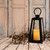 Metal Lantern with Battery Operated Candle - Black Tapered