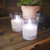 Battery Operated Glass LED Candles with Remote Control, Multi Function - Set of 2
