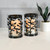 Black Vine Hurricanes with LED Candles - Set of 2