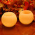 Battery Operated Round Wax LED Candles - Set of 2