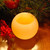 Battery Operated Round Wax LED Candles - Set of 2